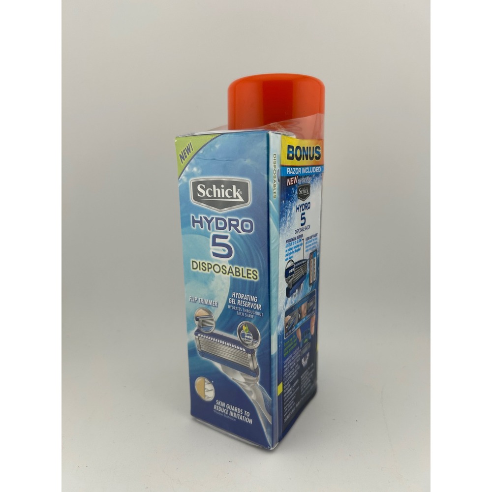 Schick Hydro 5 Disposables Razor + Edge Sensitive Skin Shave Gel BONUS‎